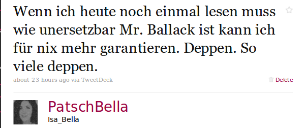 ballacktweet Meinungen hat man im Internet auf eigene Gefahr