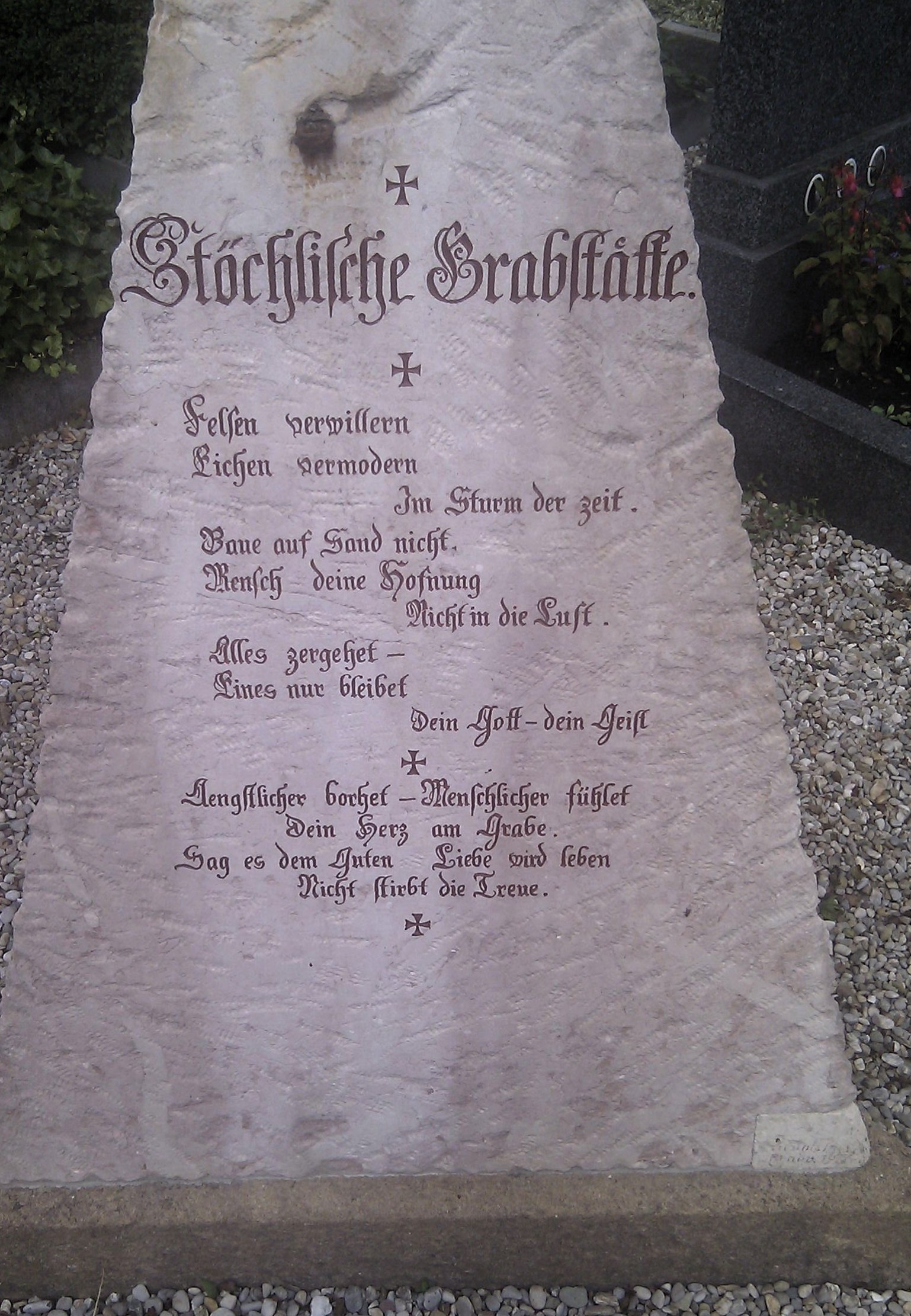 Gedenkstein, Friedhof Wasserburg